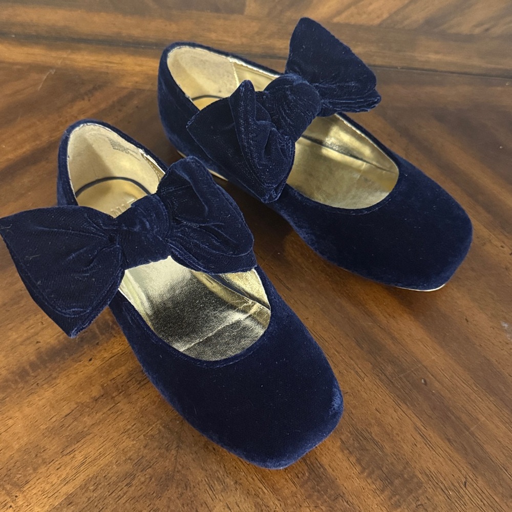 Janie and Jack Velvet Bow Ballet Flat - Picture 3 of 6
